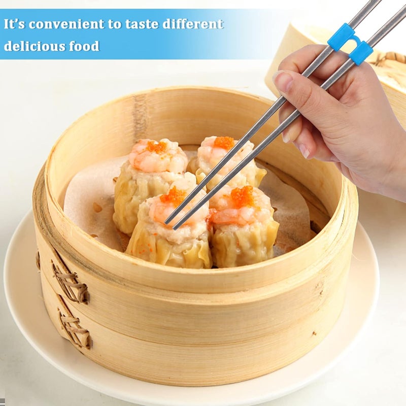 Beupy 30 Pieces Chopstick Helper Training Kit Chopsticks Connector Reusable Plastic Training Chopstick Helper for Many Age Beginner Trainer or Learner - Image 4
